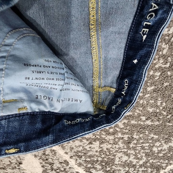 American eagle distressed women's size 4 curvy super hi rise jeggings - Picture 7 of 7